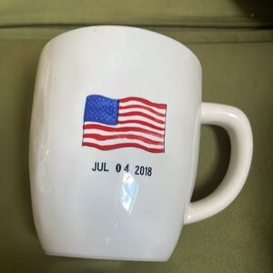 Rae Dunn Jul 04 2018 Artesian Collection American Flag Mug USA Red White Blue